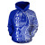 Guam Polynesian Custom Personalised Hoodie Coconut Blue