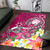 Fiji Area Rug - Turtle Plumeria (Pink) Polynesian 3