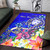 Fiji Custom Personalised Area Rug - Turtle Plumeria (Blue) Polynesian 3