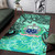 Samoa Area Rug - Vintage Floral Pattern Green Color Polynesian 3