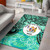 Niue Area Rug - Vintage Floral Pattern Green Color Polynesian 1