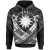 Nauru Polynesian Custom Personalised Hoodie- Nauru White Seal Camisole Hibiscus Style