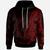 Yap Hoodie - Custom Personalised Polynesian Pattern Style Red Color