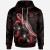 Niue Polynesian Hoodie - Turtle With Blooming Hibiscus Red