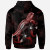 Niue Polynesian Hoodie - Turtle With Blooming Hibiscus Red