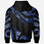 Papua New Guinea Polynesian Custom Personalised Hoodie - Poly Tattoo Blue Version