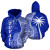 Tuvalu Polynesian Hoodie Coconut Tree Blue