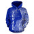 Tuvalu Polynesian Hoodie Coconut Tree Blue