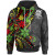Tuvalu Hoodie - Tribal Flower With Special Turtles