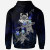 Tuvalu Polynesian Hoodie - Blue Turtle Couple