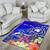 Pohnpei Custom Personalised Area Rug - Turtle Plumeria (Blue) Polynesian 1