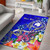 Pohnpei Custom Personalised Area Rug - Turtle Plumeria (Blue) Polynesian 2