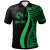 Tonga Custom Personalised Polo Shirt Green - Polynesian Tentacle Tribal Pattern 1