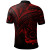 Cook Islands Polo Shirt - Red Color Cross Style 2