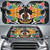 Vanuatu Auto Sun Shades - Coat Of Arms With Tropical Flowers