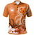 Samoa Custom Personalised Polo Shirt - Floral Spirit Orange3
