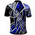 Marshall Islands Polo - Tribal Flower Special Pattern Blue Color 2