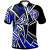 Northern Mariana Islands Polo Shirt - Tribal Flower Special Pattern Blue Color 1