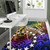 Cook Islands Custom Personalised Area Rug - Rainbow Polynesian Pattern Polynesian 4