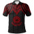 American Samoa Custom Personalised Polo Shirt - Polynesian Armor Style Red 1