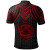 American Samoa Custom Personalised Polo Shirt - Polynesian Armor Style Red 2