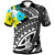 New Caledonia Polo Shirt  - Polynesian Pattern Black Color 1