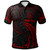 Palau Polynesian Custom Personalised Polo Shirt - Red Tribal Wave2
