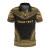 New Caledonia Custom Personalised Polo Shirt - New Caledonia Coat Of Arms Polynesian Chief Tattoo Gold Version 1