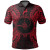 Yap Polo Shirt - Yap Flag Map Polynesian Tattoo Red 1