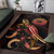 American Samoa Polynesian Area Rugs - Turtle With Blooming Hibiscus Gold- BN22 Polynesian 3