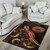 American Samoa Polynesian Area Rugs - Turtle With Blooming Hibiscus Gold- BN22 Polynesian 4
