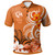Tonga Custom Personalised Polo Shirt - Floral Spirit Orange3