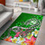 Guam Area Rug - Turtle Plumeria (Green) Polynesian 1