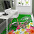 Guam Area Rug - Turtle Plumeria (Green) Polynesian 5
