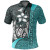 Polynesian Hawaii Custom Personalised Polo Shirt Turquoise - Turtle with Hook 1