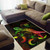 Niue Polynesian Area Rugs - Turtle With Blooming Hibiscus Reggae Polynesian 2