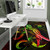 Niue Polynesian Area Rugs - Turtle With Blooming Hibiscus Reggae Polynesian 5