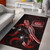 Samoa Polynesian Area Rugs - Turtle With Blooming Hibiscus Red Polynesian 1