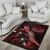 American Samoa Polynesian Area Rugs - Turtle With Blooming Hibiscus Red Polynesian 4