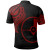 Yap State Polo Shirt - Yap State Tatau Red Patterns With Coat Of Arms 2
