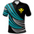Hawaii Custom Personalised Polo Shirt -  Wave Pattern Alternating Turquoise1 Hawaii Custom Personalised Polo Shirt -  Wave Pattern Alternating Turquoise1