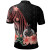 Vanuatu Personalised Custom Polo Shirt - Red Polynesian Hibiscus Pattern Style 2
