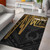 Pohnpei Personalised Area Rug - Pohnpei Seal In Heartbeat Patterns Style (Gold) Polynesian 2