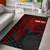 American Samoa Personalised Area Rug - Seal With Polynesian Pattern Heartbeat Style (Red) Polynesian 1