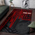 American Samoa Personalised Area Rug - Seal With Polynesian Pattern Heartbeat Style (Red) Polynesian 3