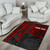 American Samoa Personalised Area Rug - Seal With Polynesian Pattern Heartbeat Style (Red) Polynesian 4