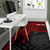 American Samoa Personalised Area Rug - Seal With Polynesian Pattern Heartbeat Style (Red) Polynesian 5