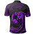 Tonga Polynesian Custom Personalised Polo Shirt - Purple Tribal Wave 2