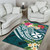 Wallis and Futuna Polynesian Area Rug - Summer Plumeria (Turquoise) Polynesian 4