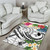 YAP Polynesian Area Rug - Summer Plumeria (White) Polynesian 4